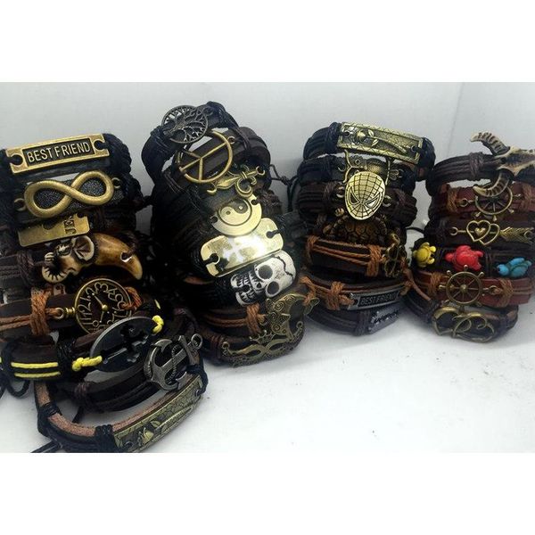 wholesale lots 50pcs mixed styles vintage alloy charm leather cuff bracelets wristband jewel wmtdit hat7890, Golden;silver
wholesale lots 50pcs mixed styles vintage alloy charm leather cuff bracelets wristband jewel wmtdit hat7890, Golden;silver