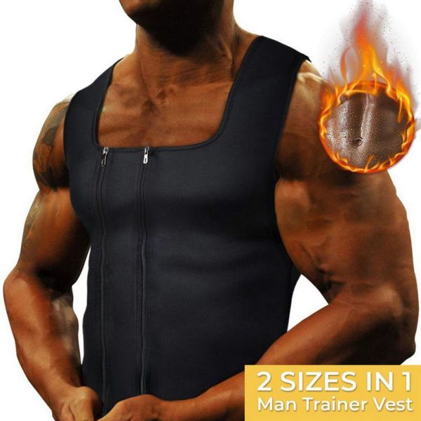 neoprene sweat vest for men workout unique two zippers system men's sports top, Black;blue
neoprene sweat vest for men workout unique two zippers system men's sports top, Black;blue