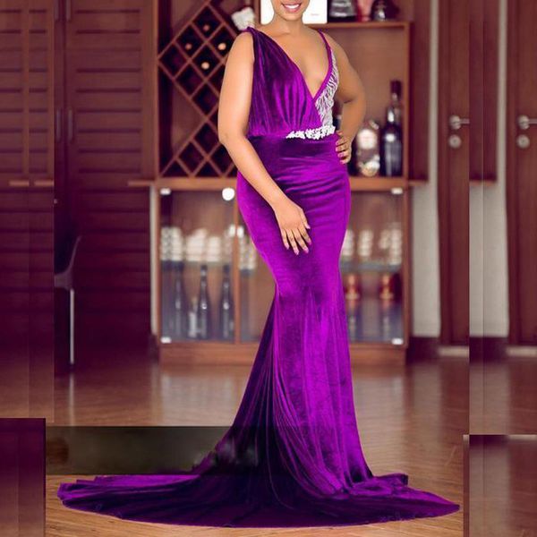 purple velvet mermaid prom dresses deep v neck beading sequins plus size evening dress back zipper vestidos de fiesta, Black;red
purple velvet mermaid prom dresses deep v neck beading sequins plus size evening dress back zipper vestidos de fiesta, Black;red
