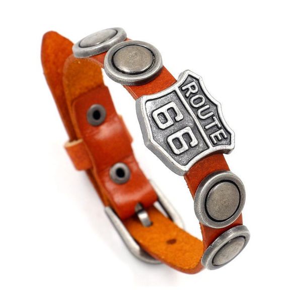 eif dock fashion men's leather bracelet with route 66 road sign motorcycle biker rider black bangles males jewelry jllmak
eif dock fashion men's leather bracelet with route 66 road sign motorcycle biker rider black bangles males jewelry jllmak