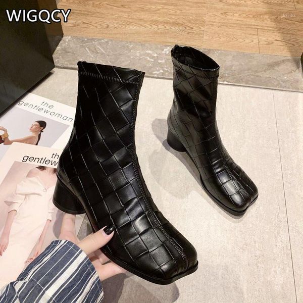 boots 2021 autumn women's woven stiletto short square toe high heel black skinny small pu+leather1
boots 2021 autumn women's woven stiletto short square toe high heel black skinny small pu+leather1