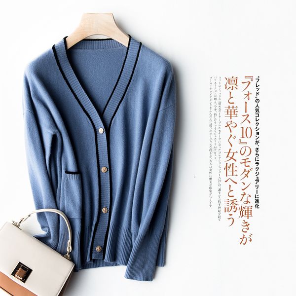 2021 spring new v-neck women 100% wool knitted long sleeve cardigans female 4colors woolen jackets woman standard clothes pshf, White;black
2021 spring new v-neck women 100% wool knitted long sleeve cardigans female 4colors woolen jackets woman standard clothes pshf, White;black