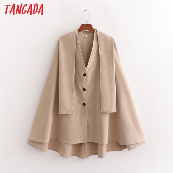 tangada women 2020 fashion solid loose cape vintage v neck female outerwear chic long coat 1d251, Tan;black
tangada women 2020 fashion solid loose cape vintage v neck female outerwear chic long coat 1d251, Tan;black