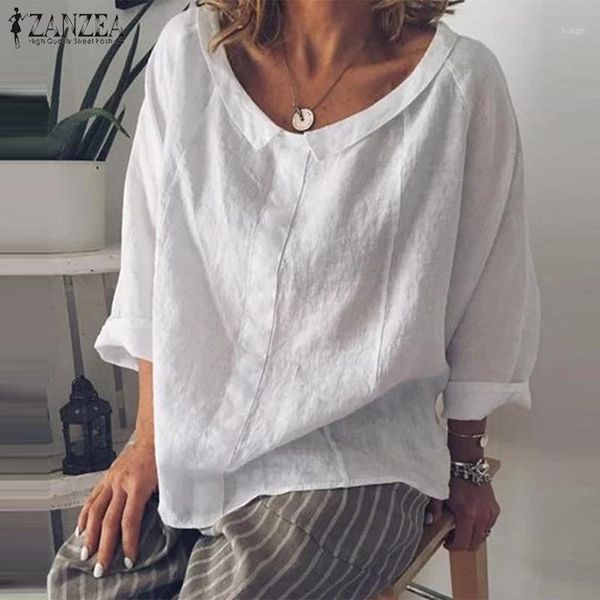 2019 zanzea casual women's summer tunic vintage linen blouse female lapel work blusas elegant female long sleeve shirts 5xl1, White
2019 zanzea casual women's summer tunic vintage linen blouse female lapel work blusas elegant female long sleeve shirts 5xl1, White