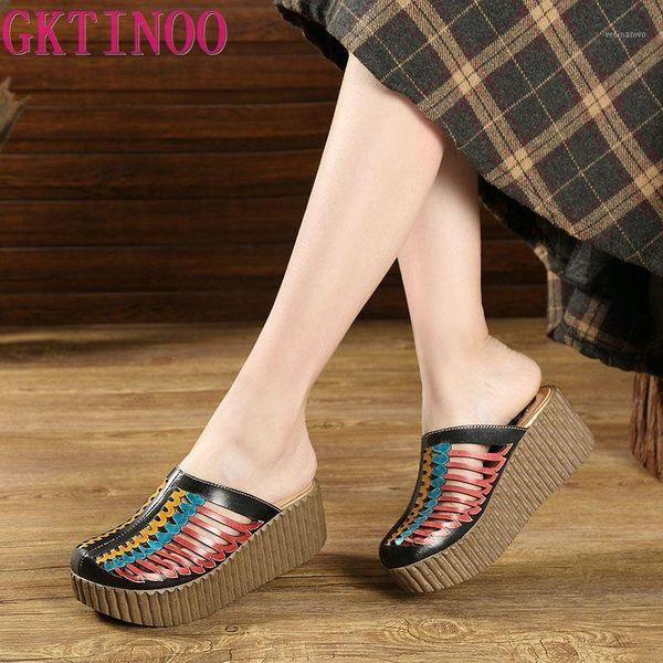 2020 summer shoes female slippers closed toes hollow out handmade thick heels genuine leather women platform wedges slides1, Black
2020 summer shoes female slippers closed toes hollow out handmade thick heels genuine leather women platform wedges slides1, Black