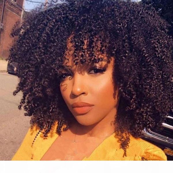 250 density afro kinky curly lace front human hair wigs with bangs short bob lace frontal wig for women full 4b 4c black, Black;brown
250 density afro kinky curly lace front human hair wigs with bangs short bob lace frontal wig for women full 4b 4c black, Black;brown