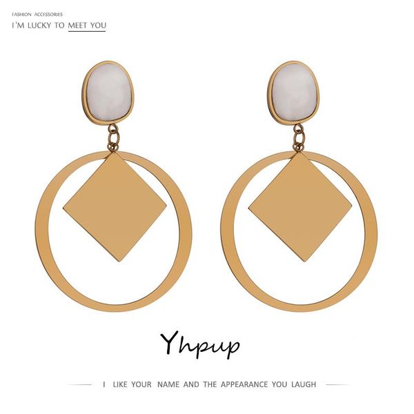 Yhpup 2021 Stainless Steel Stylish Round Hollow Square Dangle Earrings Luxury Natural Shell Trendy Earrings Jewelry Office Gift, Silver
Yhpup 2021 Stainless Steel Stylish Round Hollow Square Dangle Earrings Luxury Natural Shell Trendy Earrings Jewelry Office Gift, Silver