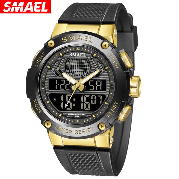 smael smier men's watch sports waterproof student watch outdoor luminous timing men's electronic watch, Slivery;brown
smael smier men's watch sports waterproof student watch outdoor luminous timing men's electronic watch, Slivery;brown