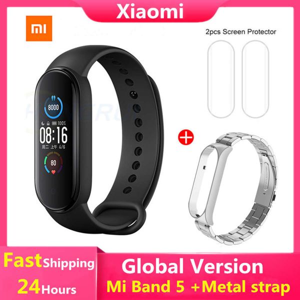 mi band 5 smart wristband, intelligent waterproof sports watch with color oled display and heart rate control
mi band 5 smart wristband, intelligent waterproof sports watch with color oled display and heart rate control