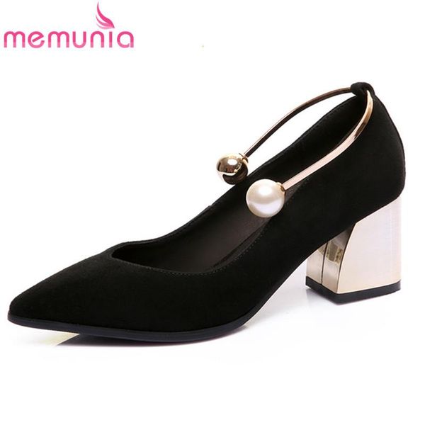 memunia 2021 plus size 42 suede leather women pumps pointed toe pearl square heel fashion party wedding shoes ladies, Black
memunia 2021 plus size 42 suede leather women pumps pointed toe pearl square heel fashion party wedding shoes ladies, Black
