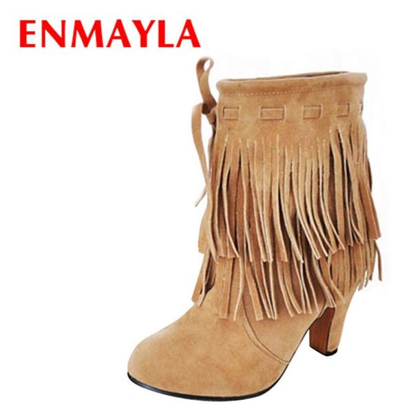 boots enmayla plus size 4-14 winter pointed high heels women shoes fringed faux suede tassel slip-on short, Black
boots enmayla plus size 4-14 winter pointed high heels women shoes fringed faux suede tassel slip-on short, Black