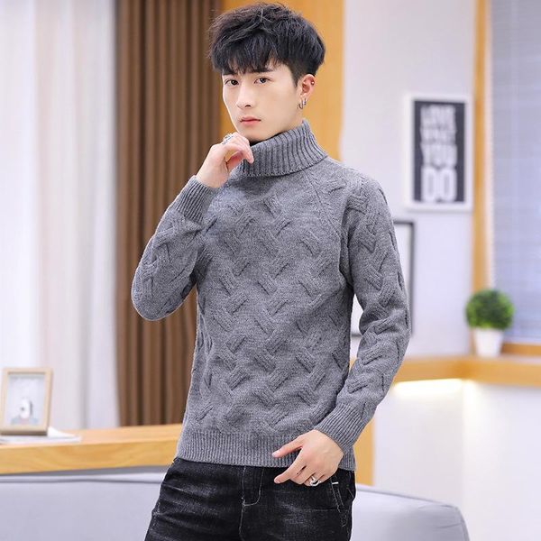 korean style men turtleneck sweaters 2021new solid color autumn winter fashion slim fit knitted pullovers casual high neck, White;black
korean style men turtleneck sweaters 2021new solid color autumn winter fashion slim fit knitted pullovers casual high neck, White;black