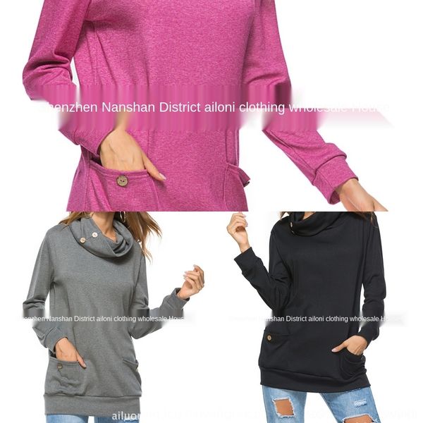 xadqj long sleeve pocket collar high button decorative sweater 5 women 6 colors pullover pulloverbutton for pullover yards abfbn, Black
xadqj long sleeve pocket collar high button decorative sweater 5 women 6 colors pullover pulloverbutton for pullover yards abfbn, Black
