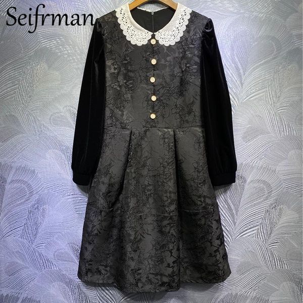seifrmann autumn women fashion runway party a-line dress lantern sleeve lace hollow out high waist printed ladies midi dresses, Black;gray
seifrmann autumn women fashion runway party a-line dress lantern sleeve lace hollow out high waist printed ladies midi dresses, Black;gray