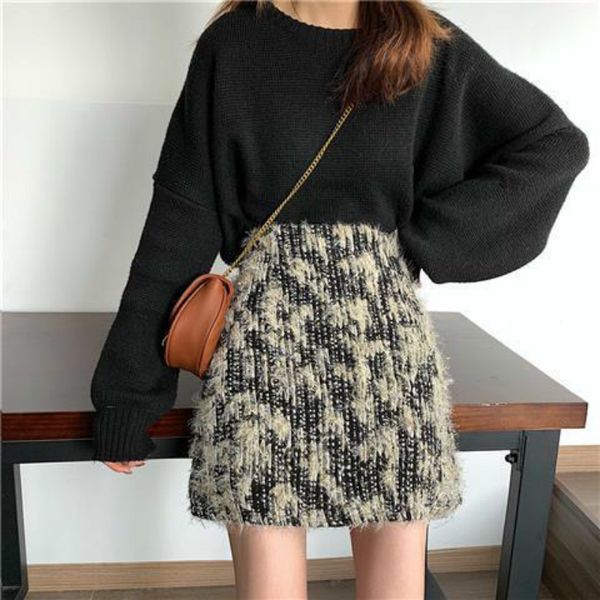 new 2021 autumn tweed female thin color solid fashion ladies high short skirt y408 sh4w orm5, Black
new 2021 autumn tweed female thin color solid fashion ladies high short skirt y408 sh4w orm5, Black