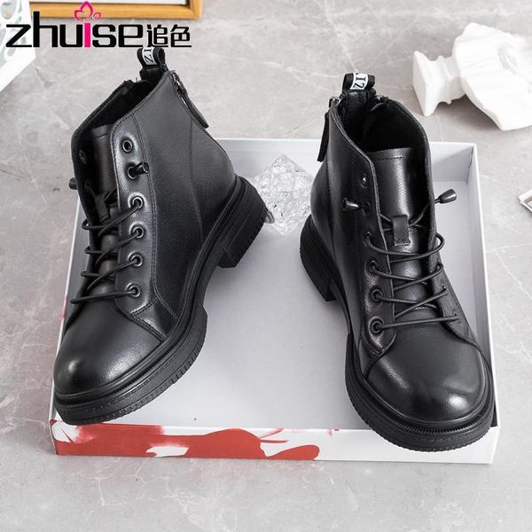 boots zhuise thick-soled leather shoes autumn 2021 small short wild british style single short1, Black
boots zhuise thick-soled leather shoes autumn 2021 small short wild british style single short1, Black