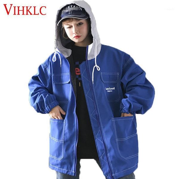 2020 spring autumn fashion women jacket coat pocket zipper women jacket hooded wear outwear loose plus size c2381, Black;brown
2020 spring autumn fashion women jacket coat pocket zipper women jacket hooded wear outwear loose plus size c2381, Black;brown