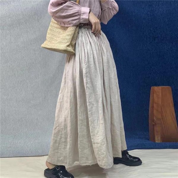 johnature vintage linen plus size solid color women summer casual all match high waist 3 colors female kg-235, Black
johnature vintage linen plus size solid color women summer casual all match high waist 3 colors female kg-235, Black