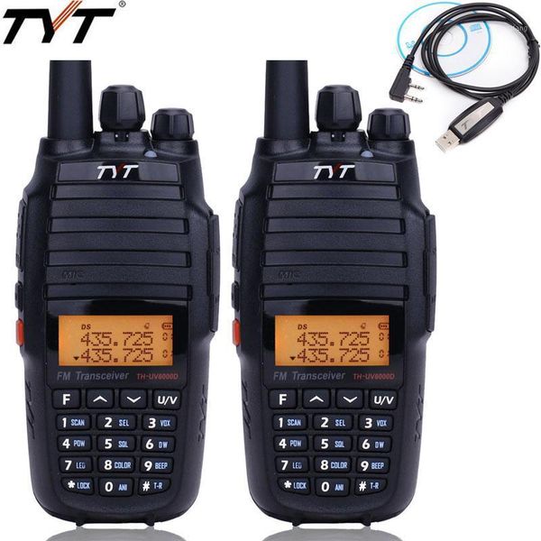 2pcs tyt th-uv8000d walkie talkie 10w cross-band dual band vhf uhf radio 3600mah battery +usb cable1
2pcs tyt th-uv8000d walkie talkie 10w cross-band dual band vhf uhf radio 3600mah battery +usb cable1