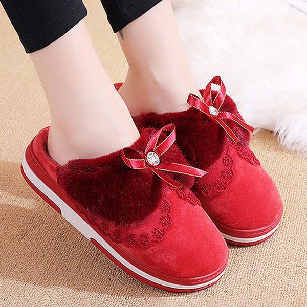 slippers women winter warm plush ladies home fluffy lace bowtie fashion shoes woman non slip indoor female platform slipper, Black
slippers women winter warm plush ladies home fluffy lace bowtie fashion shoes woman non slip indoor female platform slipper, Black