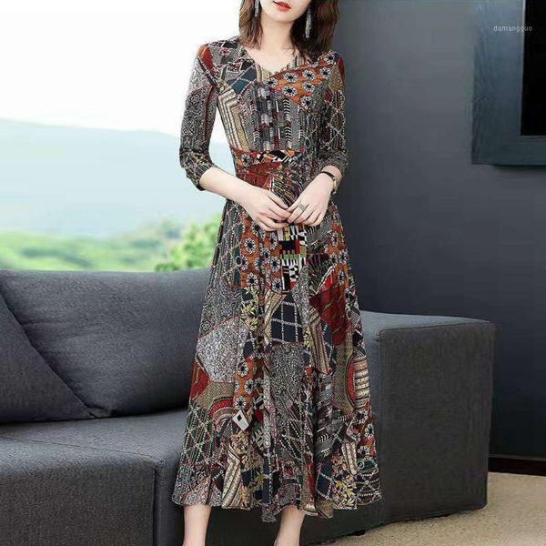 v-neck three quarter sleeve long dresses ladies floral print a-line dresses regular winter dress women vestido navidad mujer1, Black;gray
v-neck three quarter sleeve long dresses ladies floral print a-line dresses regular winter dress women vestido navidad mujer1, Black;gray
