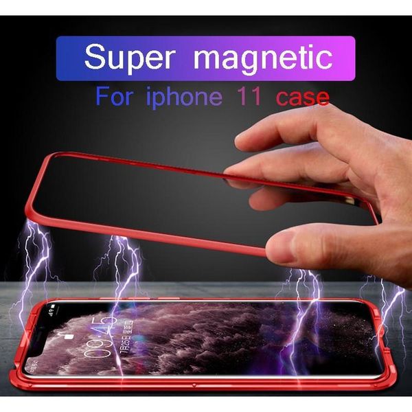 luxury magnetic attraction metal frame case for iphone 11 pro max 9h tempered glass back cover anti-fall she sqcdoi bdefashion
luxury magnetic attraction metal frame case for iphone 11 pro max 9h tempered glass back cover anti-fall she sqcdoi bdefashion