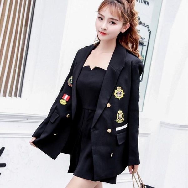2020 spring autumn new loose casual women blazers suit jacket female long paragraph badge long sleeve suit female plus size1, White;black
2020 spring autumn new loose casual women blazers suit jacket female long paragraph badge long sleeve suit female plus size1, White;black