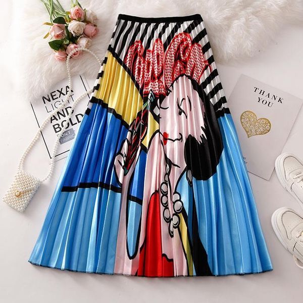2020 new arrival spring autumn women cartoon printed elegant pleated long skirts high waist harajuku tulle a-line mid-calf skirt, Black
2020 new arrival spring autumn women cartoon printed elegant pleated long skirts high waist harajuku tulle a-line mid-calf skirt, Black