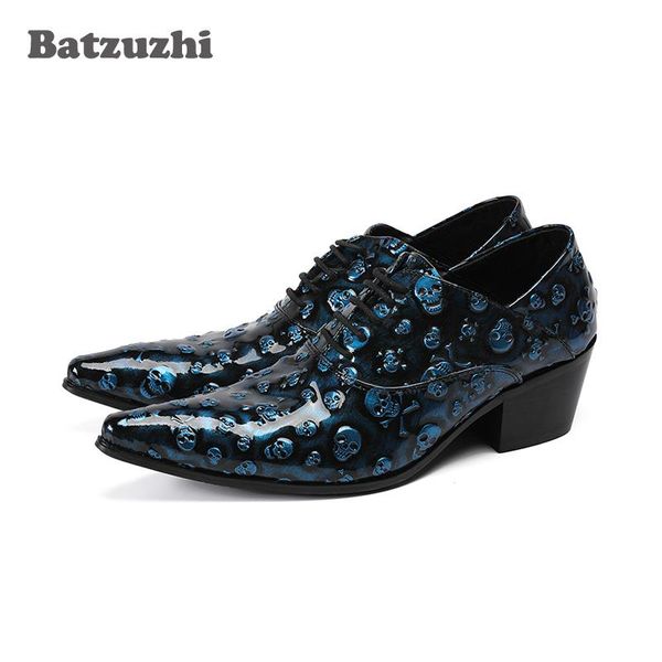 italian style men shoes luxury handmade genuine leather shoes men pointed toe lace-up blue skulls party dress 6.5cm heel, Black
italian style men shoes luxury handmade genuine leather shoes men pointed toe lace-up blue skulls party dress 6.5cm heel, Black