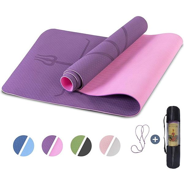 yoga mat non slip, body alignment system, anti-tear yoga mats for women, 1/4" exercise mats for home workout with carrying strap
yoga mat non slip, body alignment system, anti-tear yoga mats for women, 1/4" exercise mats for home workout with carrying strap