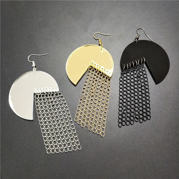 9cm tassel dangle earrings for women geometric round earring acrylic jewellry, Silver
9cm tassel dangle earrings for women geometric round earring acrylic jewellry, Silver