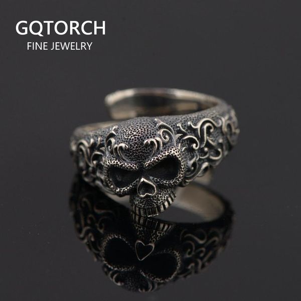 gothic punk skull rings for men and women 925 sterling silver jewelry resizable vintage flower engraved skeleton finger band 201112, Slivery;golden
gothic punk skull rings for men and women 925 sterling silver jewelry resizable vintage flower engraved skeleton finger band 201112, Slivery;golden