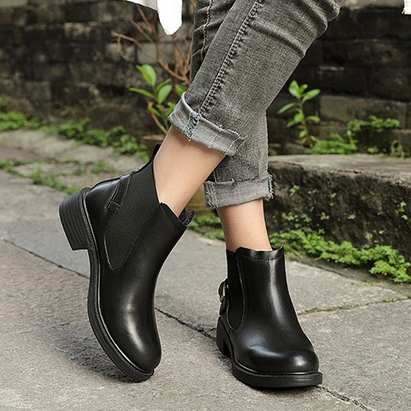 royalmoda booties female autumn and winter new leather women's boots short boots thick bottom comfortable cotton boots 201114, Black
royalmoda booties female autumn and winter new leather women's boots short boots thick bottom comfortable cotton boots 201114, Black