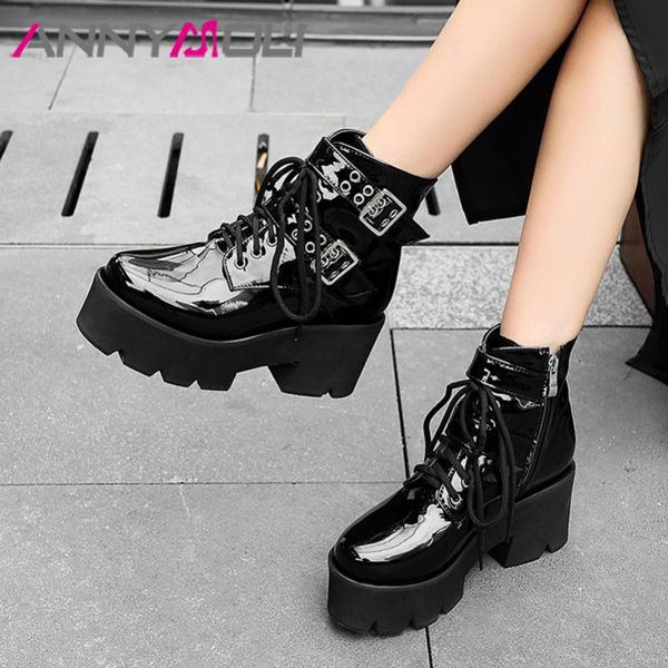annymoli platform high heel ankle boots woman boots zip block heel shoes lace up buckle female short autumn winter size 43, Black
annymoli platform high heel ankle boots woman boots zip block heel shoes lace up buckle female short autumn winter size 43, Black