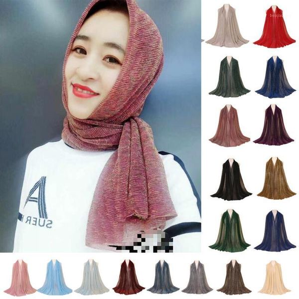 muslim women glitter hijab pleated long scarf shawl scarves crinkled wrinkle shiny head wrap large islamic stole fashion 200*75c1, Red
muslim women glitter hijab pleated long scarf shawl scarves crinkled wrinkle shiny head wrap large islamic stole fashion 200*75c1, Red