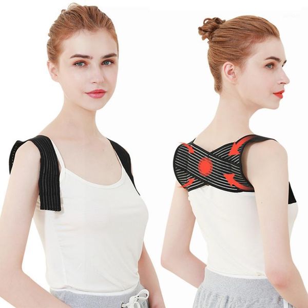 back support adjustable therapy body shoulder brace belt band posture corrector promotion massager orthopedic drop1, Black;blue
back support adjustable therapy body shoulder brace belt band posture corrector promotion massager orthopedic drop1, Black;blue