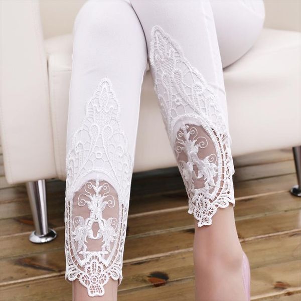 lady cotton blended pencil leggings slim fitted floral lace casual legging summer patchwork holllow out pants, Black
lady cotton blended pencil leggings slim fitted floral lace casual legging summer patchwork holllow out pants, Black