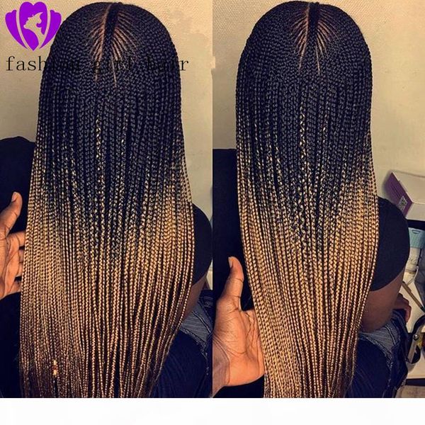 new fashino 13x4 braided wig high temperature hair synthetic lace front wig box braids synthtic wigs for black women cosplay party style, Black;brown
new fashino 13x4 braided wig high temperature hair synthetic lace front wig box braids synthtic wigs for black women cosplay party style, Black;brown