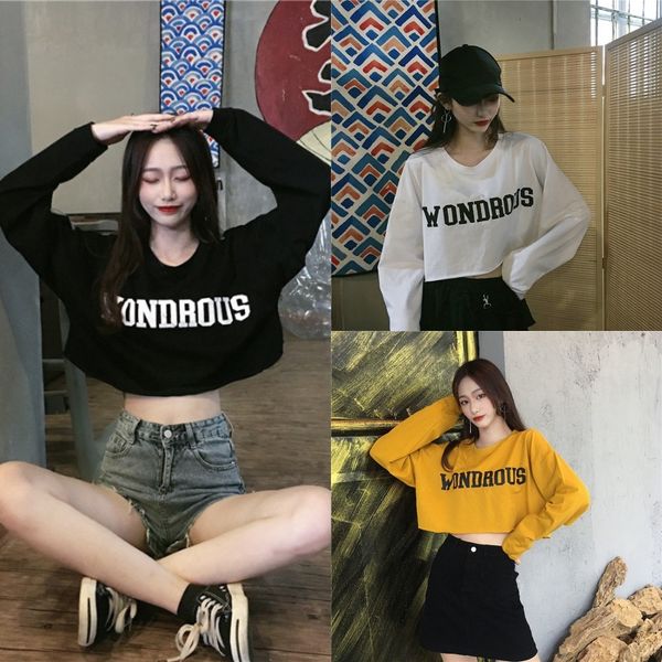 gucxp yafeng short ins waist bf long sleeve design for women foreign style clothes korean new t-shirt sense machine coat t-shirt top, White
gucxp yafeng short ins waist bf long sleeve design for women foreign style clothes korean new t-shirt sense machine coat t-shirt top, White