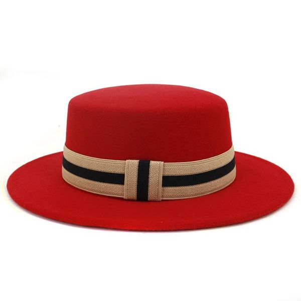 Fashion Women's wool Top hat Elegant Large Brim Europe Style Party Hat Flat Top Bowler gorro Autumn Winter For Men, Blue;gray
Fashion Women's wool Top hat Elegant Large Brim Europe Style Party Hat Flat Top Bowler gorro Autumn Winter For Men, Blue;gray