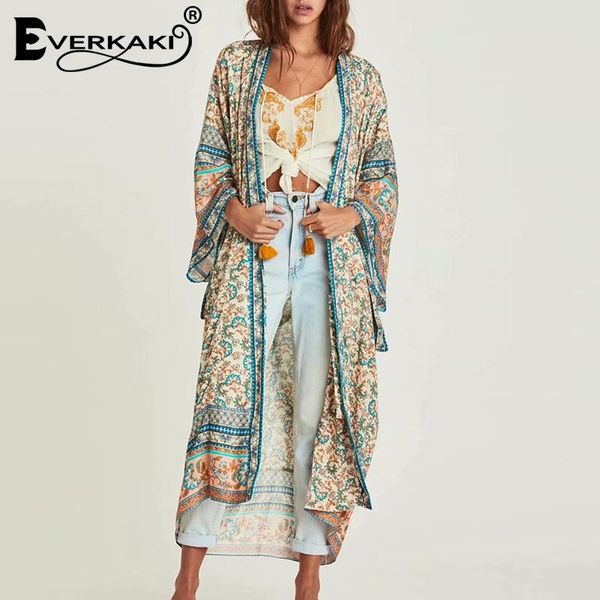 women's jackets everkaki women floral print kimono coats boho autumn winter sashes loose plus size casual ladies female 2021, Black;brown
women's jackets everkaki women floral print kimono coats boho autumn winter sashes loose plus size casual ladies female 2021, Black;brown