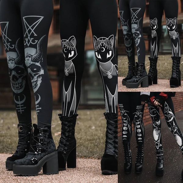 fashion women gothic style leggings stretch skinny print pencil pants streetwear high waist legging women trousers sweatpant, Black
fashion women gothic style leggings stretch skinny print pencil pants streetwear high waist legging women trousers sweatpant, Black