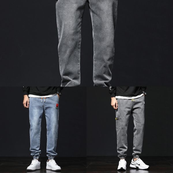 ev79j 2020 autumn casual jeanswork clothes jeans work winter lace-up jeans men's loose ankle-tied harem pants stretch student and large, Blue
ev79j 2020 autumn casual jeanswork clothes jeans work winter lace-up jeans men's loose ankle-tied harem pants stretch student and large, Blue