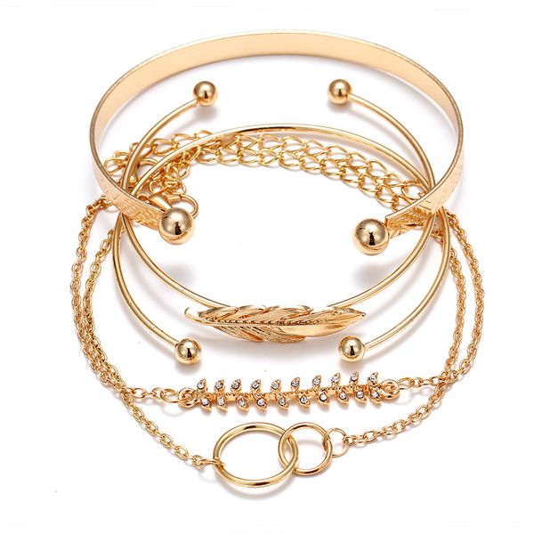 5pcs/set bohemian gold color bracelet set moon leaf crystal opal open for women punk boho beach bangle bracelets jewelry sets, Silver
5pcs/set bohemian gold color bracelet set moon leaf crystal opal open for women punk boho beach bangle bracelets jewelry sets, Silver