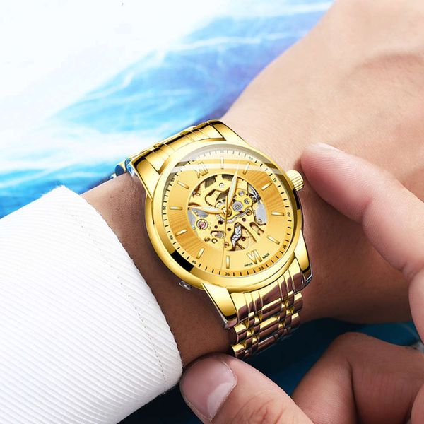 automatic haiqin business / mechanical haiqin watch hollow out luminous watch waterproof watch for men, Slivery;brown
automatic haiqin business / mechanical haiqin watch hollow out luminous watch waterproof watch for men, Slivery;brown