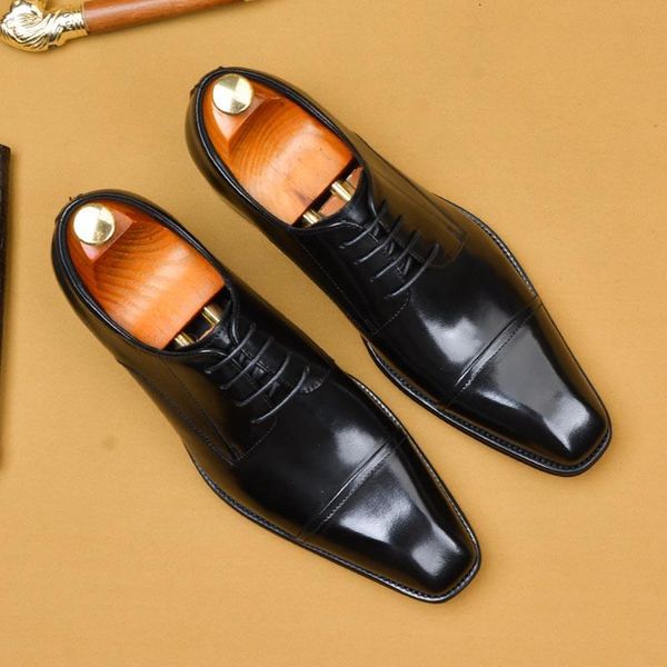 genuine leather men formal oxfords shoes comfortable lace up pointed toe business office work dress shoes for men a173, Black
genuine leather men formal oxfords shoes comfortable lace up pointed toe business office work dress shoes for men a173, Black