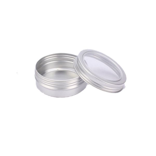 with 60ml aluminum visible cream jar pot window silver box screw lid nail art makeup lip gloss empty cosmetic metal tin containers
with 60ml aluminum visible cream jar pot window silver box screw lid nail art makeup lip gloss empty cosmetic metal tin containers