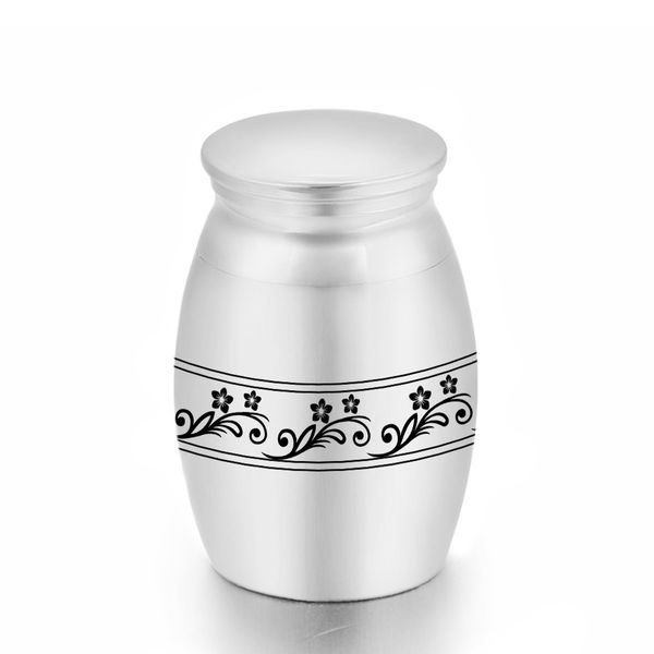 16x25mm cremation urn necklace engraved with flowers for ashes pet/human mini memorial urn aluminum alloy funeral jar, Silver
16x25mm cremation urn necklace engraved with flowers for ashes pet/human mini memorial urn aluminum alloy funeral jar, Silver