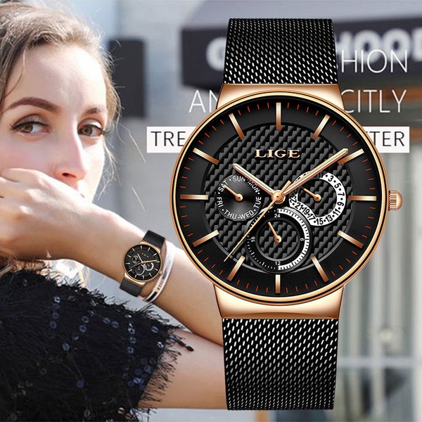 lige new women fashion watch creative lady casual watches stainless steel mesh band stylish desgin luxury quartz watch for women 201114, Slivery;brown
lige new women fashion watch creative lady casual watches stainless steel mesh band stylish desgin luxury quartz watch for women 201114, Slivery;brown