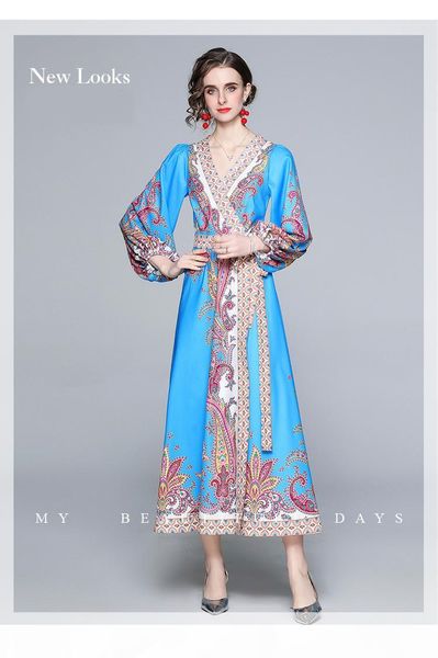2021 spring new women's printing dress v neck long sleeve vintage dresses lady's waist-closing long dress, Black;gray
2021 spring new women's printing dress v neck long sleeve vintage dresses lady's waist-closing long dress, Black;gray